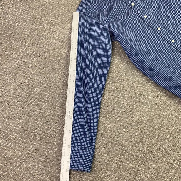 Eton Contemporary Fit Shirt Men's 42 16.5 Brighton Blue White florets Button Up - Picture 12 of 13